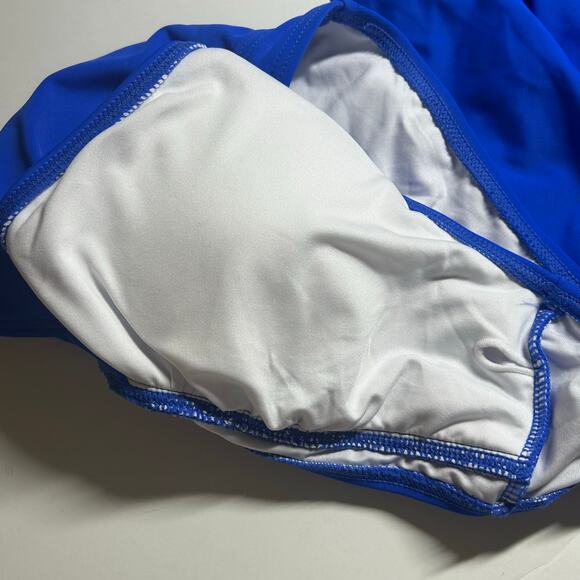 Charmo Maternity Two-Piece Ruched V-Neck Royal Blue Bikini S Small New - Picture 6 of 11